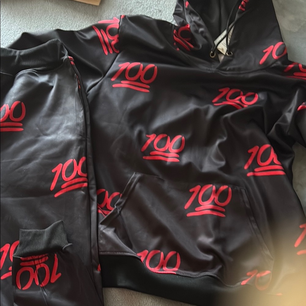 Bold Black And Red Patterned Jacket - image 1